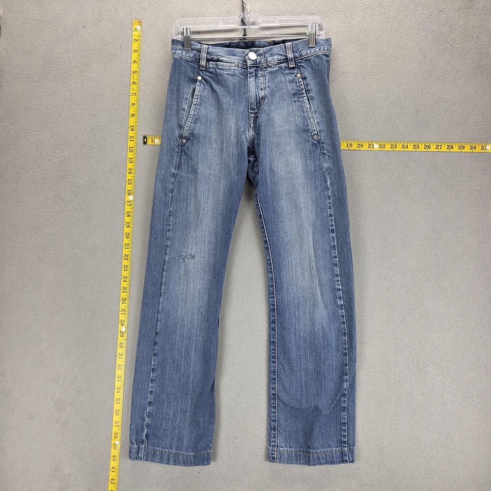 VTG Levis Engineered Jeans Mens Blue Zip Fly Two Horse Medium Wash Fits 28x28